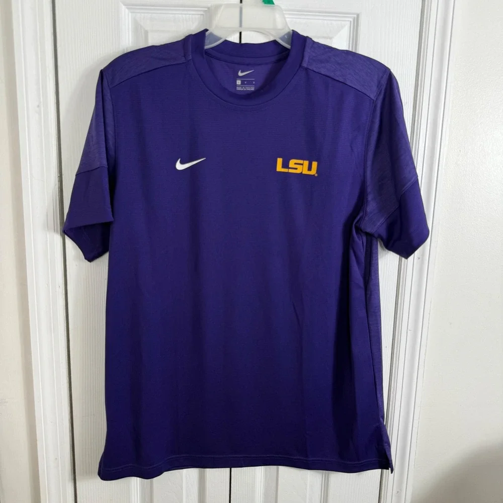 Nike LSU Tigers Shirt Large Purple Performance Athleisure Gameday Tee
